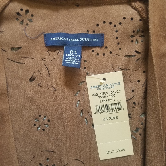 American Eagle Faux Suede Kimono - Picture 4 of 5